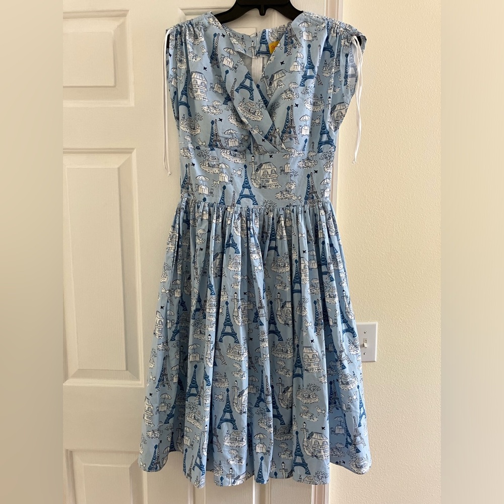 Small Bernie Dexter Eiffel Tower Print Dress - image 1